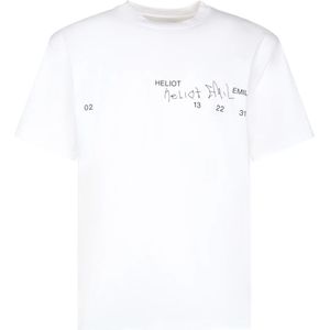 Heliot Emil, Heren, Tops, Wit, Maat: M Katoen,