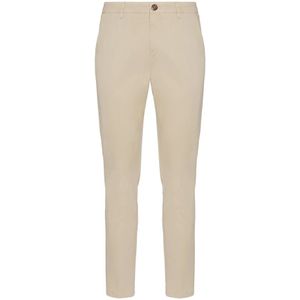 Boggi Milano - Stretch Katoenen Broek - Beige - Cropped Fit