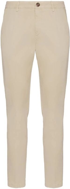 Boggi Milano - Stretch Katoenen Broek - Beige - Cropped Fit