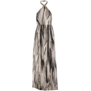 Elisabetta Franchi, Dames, Jurken, Beige, Maat: M