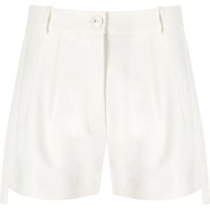 Elisabetta Franchi, Dames, Korte broeken, Beige, Maat: XS Satijn,