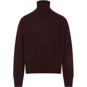 Ami Paris, unisex, Truien, Rood, Maat: S Wol,