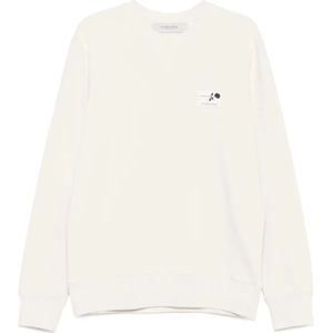 Golden Goose, Heren, Sweatshirts & Hoodies, Beige, Maat: L Katoen,