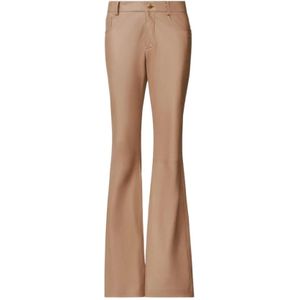 Fabiana Filippi, Dames, Broeken, Beige, Maat: XS Leer,