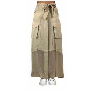 Pinko, Dames, Rokken, Beige, Maat: XS Viscose,