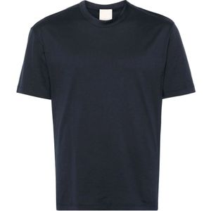 Ten C, Heren, Tops, Blauw, Maat: M Katoen,