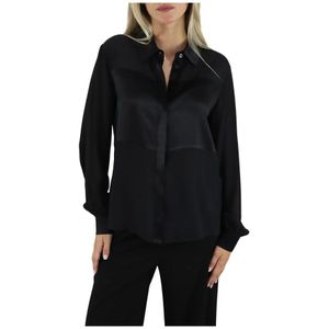 Liu Jo, Dames, Blouses & Shirts, Zwart, Maat: M