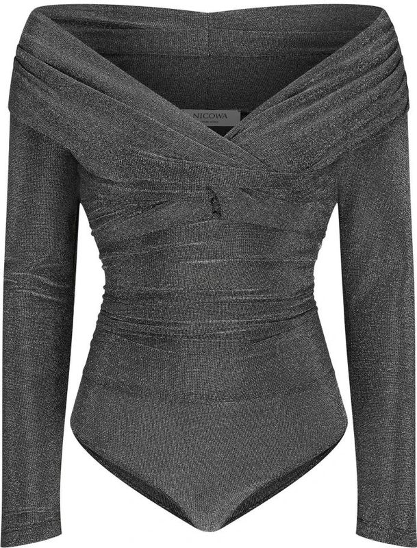 Nicowa - Awilono - Bodystocking - Grijs - Lamé Jersey