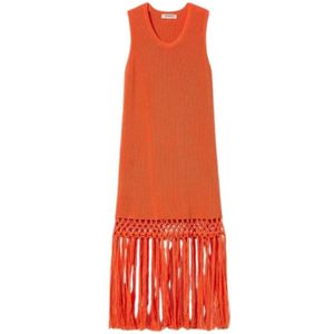 Twinset, Dames, Jurken, Rood, Maat: S Katoen,