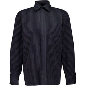 Saint Laurent, Heren, Overhemden, Zwart, Maat: L Katoen,