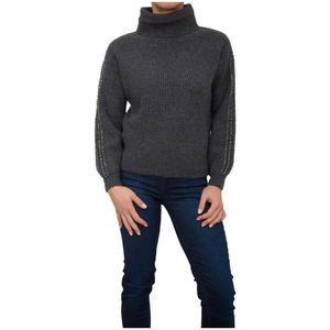 Liu Jo, Dames, Truien, Grijs, Maat: S Wol,