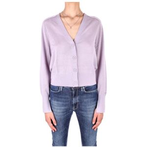 Calvin Klein, Dames, Truien, Paars, Maat: L Wol,