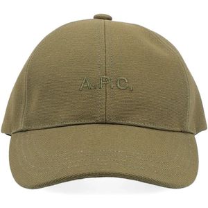 A.p.c., Heren, Accessoires, Groen, Maat: 56 CM Katoen,
