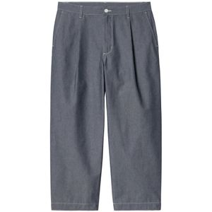 Carhartt Wip, Heren, Broeken, Blauw, Maat: S Katoen,