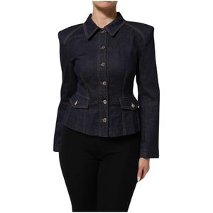 Dolce & Gabbana, Dames, Jassen, Blauw, Maat: 3XS Denim,