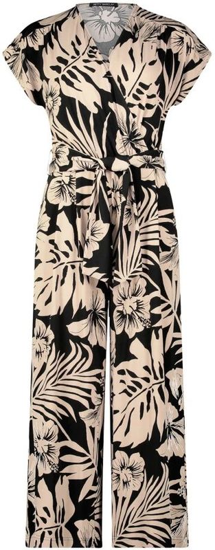 Betty Barclay - Jumpsuit - Zwart - Bloemenprint - Taille Riem