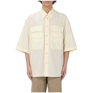 Lemaire, Heren, Overhemden, Geel, Maat: S Katoen,