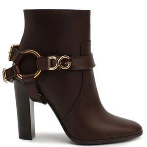 Dolce & Gabbana, Dames, Schoenen, Bruin, Maat: 37 1/2 EU Leer,