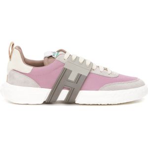 Hogan Roze Sneakers met Iconisch Logo en Vetersluiting , Pink , Dames , Maat: 41 EU