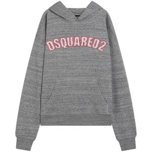 Dsquared2, Heren, Sweatshirts & Hoodies, Grijs, Maat: M Katoen,