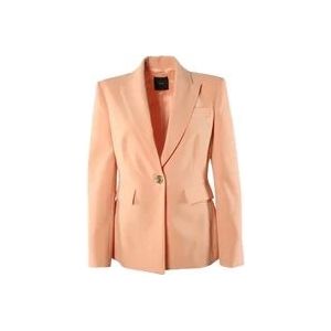 Pinko Oranje Blazer voor Vrouwen , Orange , Dames , Maat: S