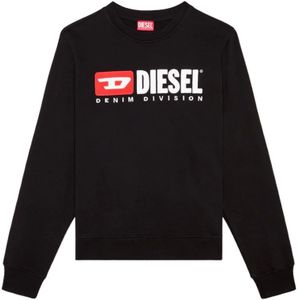 Diesel, Heren, Sweatshirts & Hoodies, Zwart, Maat: S Denim,