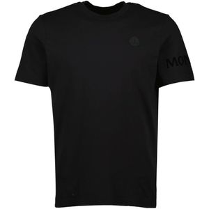 Moncler, Heren, Tops, Zwart, Maat: M Katoen,
