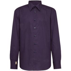 Billionaire, Heren, Overhemden, Blauw, Maat: XS