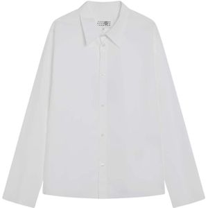 MM6 Maison Margiela, Heren, Overhemden, Wit, Maat: L Katoen,