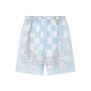 Versace Luxe Zijden Strand Shorts , Multicolor , Heren , Maat: L