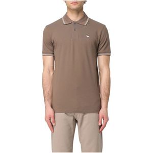 Emporio Armani, Heren, Tops, Grijs, Maat: 2XL Piqué,