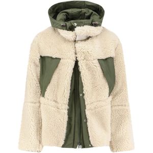 Sacai, Heren, Jassen, Beige, Maat: L Wol,