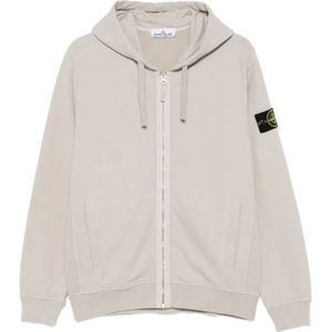 Stone Island, Heren, Sweatshirts & Hoodies, Grijs, Maat: S Katoen,