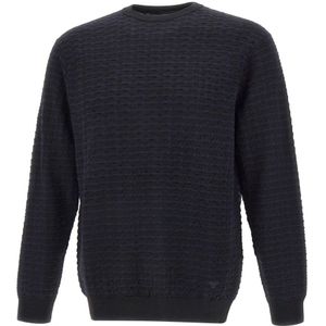 Emporio Armani, Heren, Truien, Blauw, Maat: XL Wol,