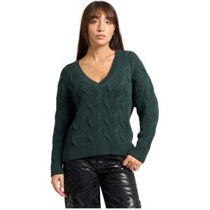 Armani Exchange, Dames, Truien, Groen, Maat: XS Katoen,