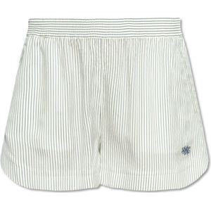 Stella McCartney - Gestreepte Short - Wit - Zijde - Relaxte Pasvorm