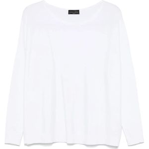 Roberto Collina, Dames, Truien, Wit, Maat: M