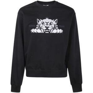 Kenzo, Heren, Sweatshirts & Hoodies, Zwart, Maat: S