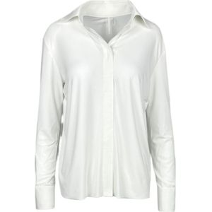Norma Kamali, Dames, Blouses & Shirts, Wit, Maat: M Spandex,