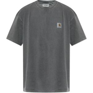 Carhartt Wip - Logo T-Shirt - Donkergrijs - Katoen