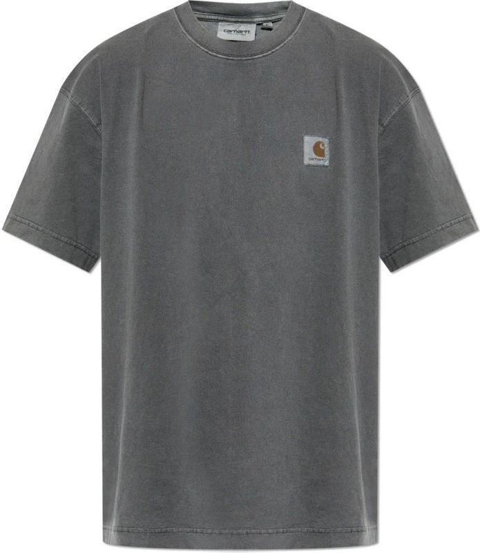 Carhartt Wip - Logo T-Shirt - Donkergrijs - Katoen
