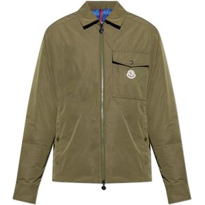 Moncler, Heren, Jassen, Groen, Maat: M Poliester,