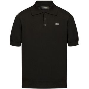 Dsquared2, Heren, Tops, Zwart, Maat: 2XL