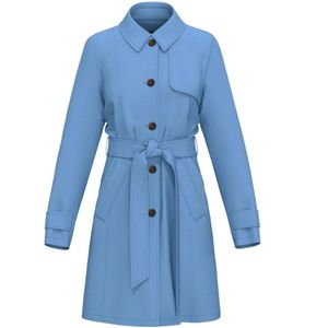 Marella, Dames, Mantels, Blauw, Maat: L Gabardine,