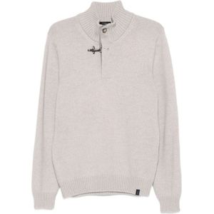 Fay, Heren, Truien, Grijs, Maat: M Wol,