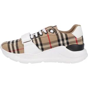 Burberry Cotton sneakers , Beige , Heren , Maat: 41 1/2 EU