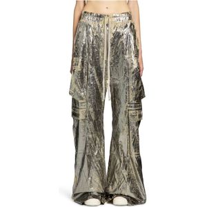 Rick Owens, Dames, Broeken, Geel, Maat: XS Nylon,