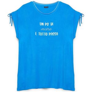 Fiorella Rubino, Dames, Tops, Blauw, Maat: XS Viscose,