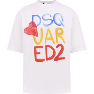 Dsquared2, Heren, Tops, Wit, Maat: XS Katoen,