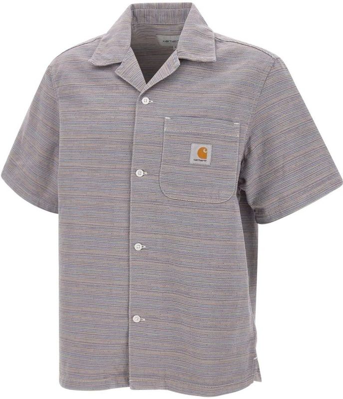 Carhartt WIP Overhemd 'Gellar'  beige / lichtblauw / lila / offwhite